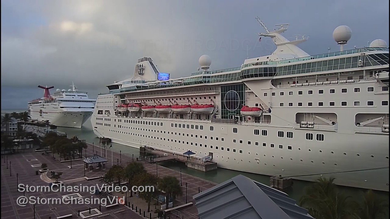 Key West, FL Cruise Ships & Thunderstorms  - 1/13/2017