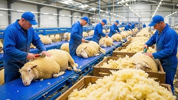 Inside the Sheep Wool Processing Factory🐑: How Fleece Turns Into Luxury Fashion
