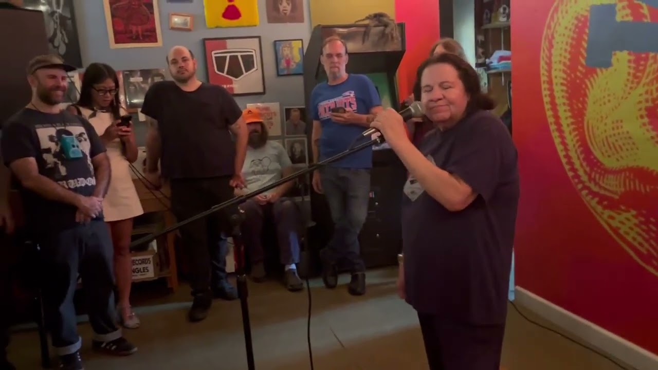 Jan Terri performing "Blame it on Tequila" live at Tone Deaf Records in Chicago.