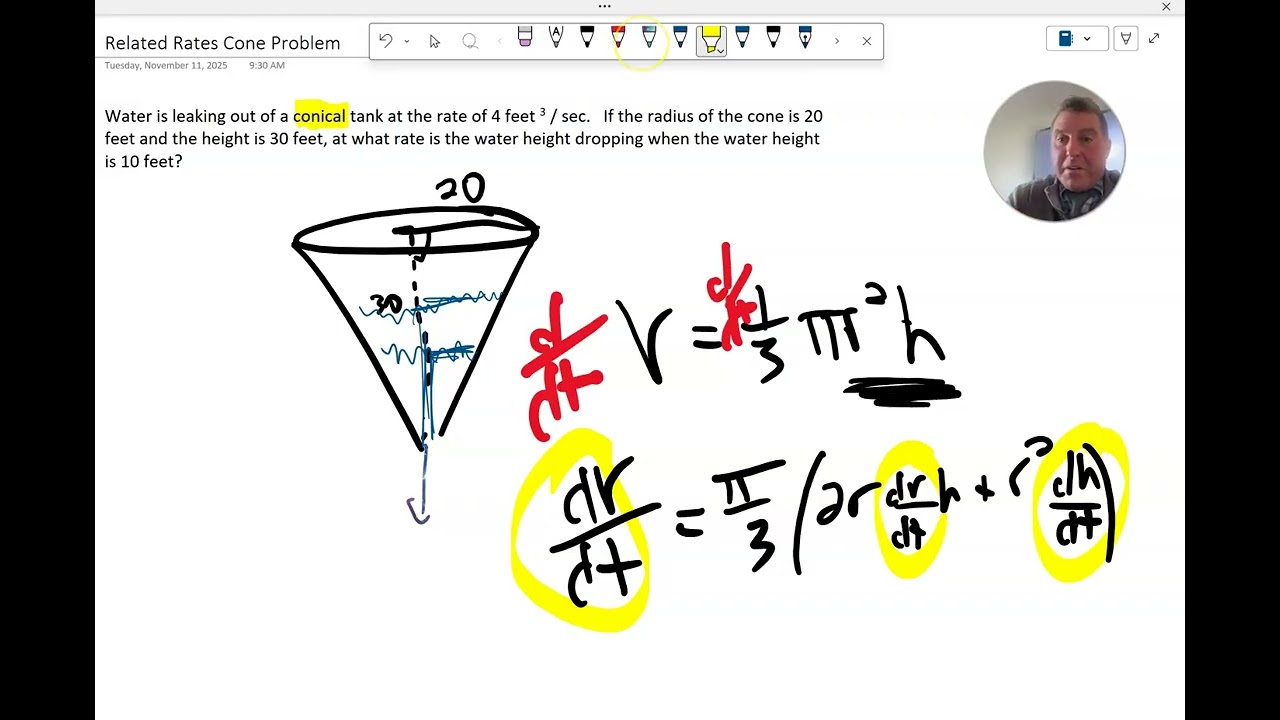 Related Rates Cone Problem