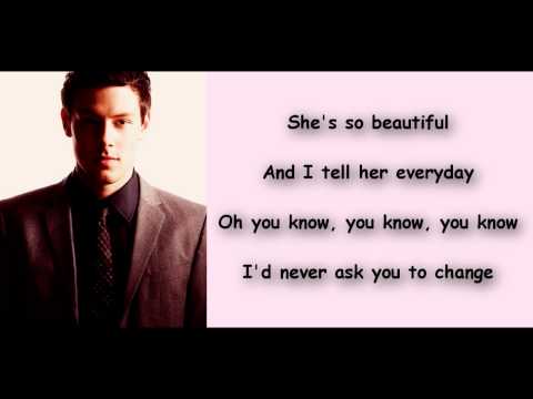 (+) Glee - Just The Way You Are (LYRICS)