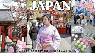 Japan Diaries/VLOG 🇯🇵🍓, Spring 2023, cherry blossoms 🌸, kimono experience, food, attractions