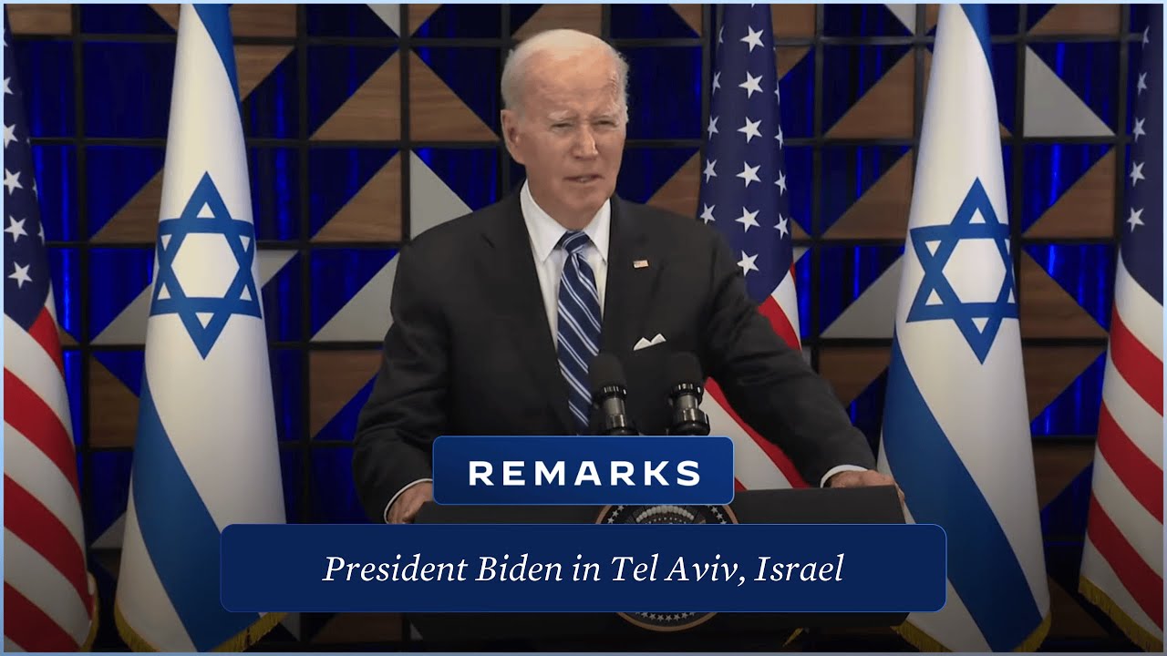 President Biden delivers remarks on the October 7 terrorist attacks from Tel Aviv, Israel
