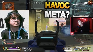 TSM Albralelie tries using the Havoc in predator lobby  (apex legends )