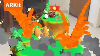 Siege Breakers iOS Gameplay - Demolish Castles in AR (ARKit) screenshot 4