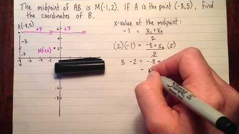 Finding an endpoint if you know the other endpoint and the midpoint