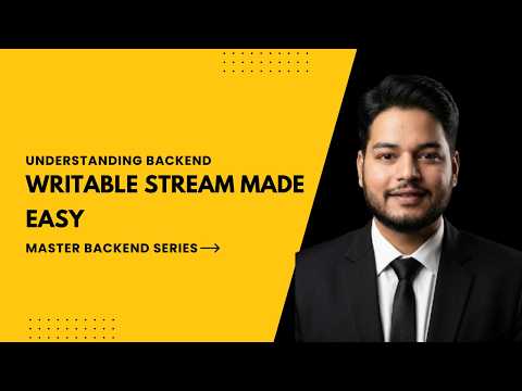 Writable Streams in Node.js Explained | What is a Writable Stream? (Node.js Streams Series)
