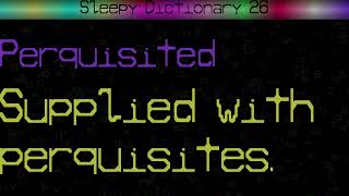Sleepy Dictionary 26 Sleepy Dictionary 28