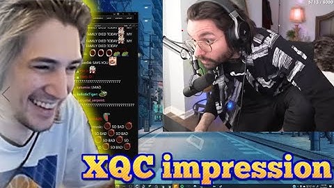 Cyr does HILARIOUS impression of XQC