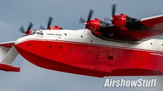 Martin Mars - Water Bombing Demo And Flybys - EAA AirVenture Oshkosh 2016