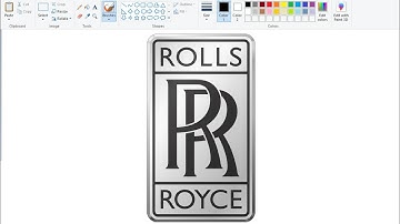 How to draw Rolls-Royce Logo In Ms Paint | Rolls Royce Logo Drawing. #mspaintdrawing #logomaking