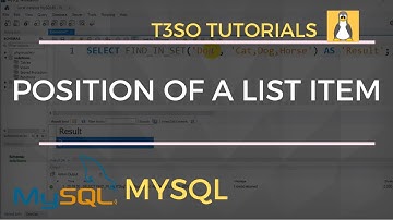 How to Return the Position of a List Item in MySQL