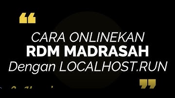 Cara onlinekan RDM Installer dengan localhost.run
