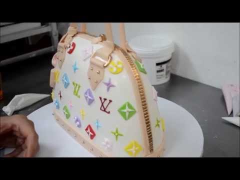 How we designed and made a custom Louis Vuitton Purse Cake - YouTube