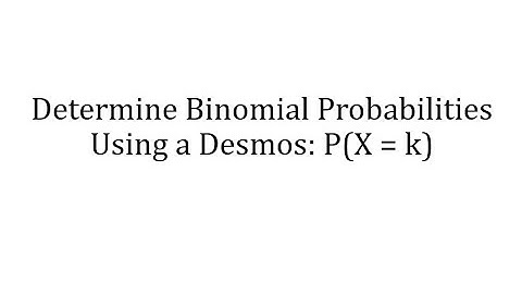 Determine Binomial Probabilities Using Desmos P(x=k)