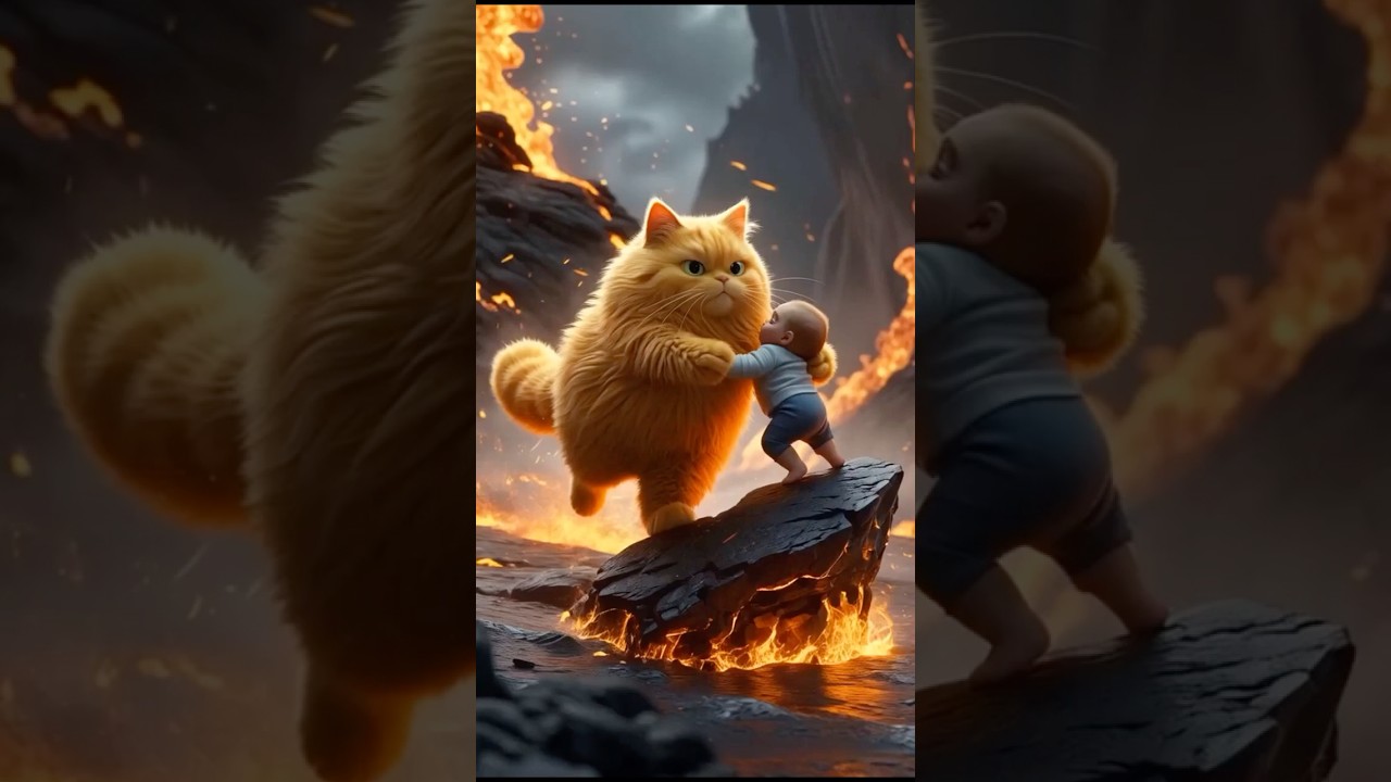 This Fluffy Cat Just Became the Hero of the Year 🐾💥  