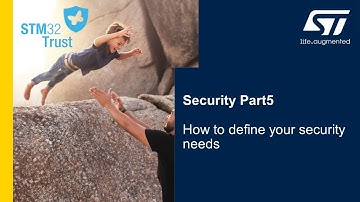 Security Part5 - How to define your security needs - 1 Agenda and introduction