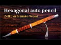 Making auto pencils with natural sensibility [Zelkova, Snake wood, Sterling silver]