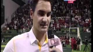 Celebrity Roger Federer's court interview in SF in Doha 2011 (beat Tsonga ) Net Worth