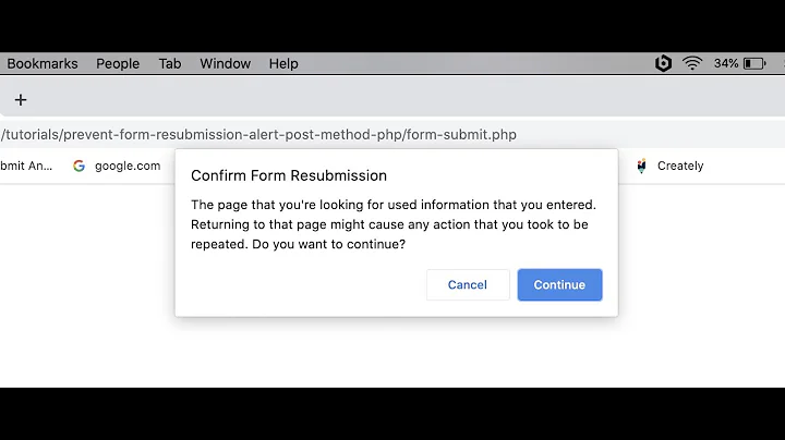 Prevent form resubmission alert POST method - PHP