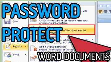 Password Protect Microsoft Word Document 2010 - ECDL, KS3, KS4, GCSE, BTEC