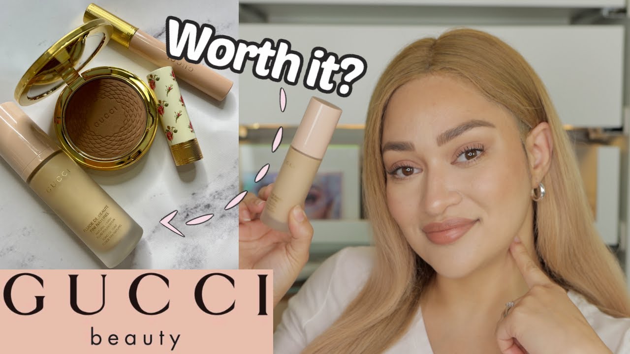 GUCCI Fluide De Beauté Fini Naturel Foundation, Bronzer \u0026 More | 10 HOUR  WEAR TEST - YouTube