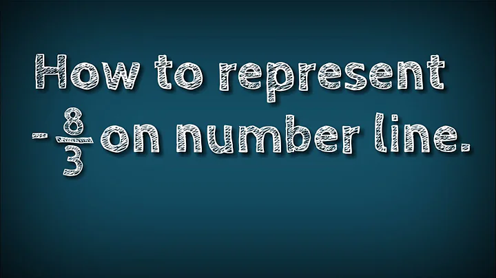How to represent  -8/3 on number line. shsirclasses.