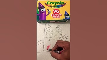Thumbnail of Drawing Cartoon Crayons With A 96 Pack Of Crayola Crayons