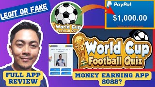 FREE $1000 PAYPAL | WORLD CUP FOOTBALL QUIZ APP REVIEW | make money online | Live cashout | LEGIT??? screenshot 5