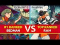 Ggst  gcyoshi13 1 ranked bedman vs ikushisu top ranked ramlethal high level gameplay