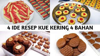 4 IDE KUE KERING 4 BAHAN MODAL IRIT TANPA TELUR TANPA MIXER