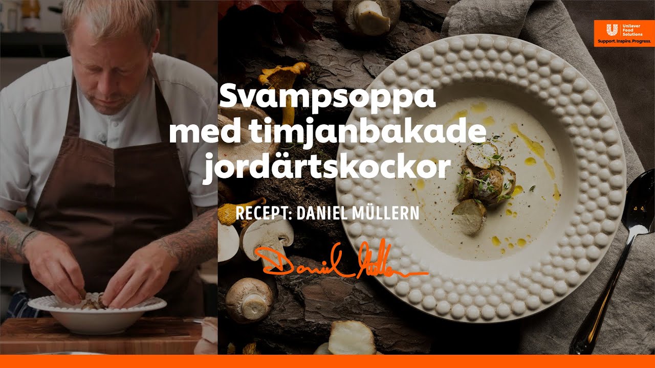 Daniel Müllern gör en svampsoppa med timjanbakade jordärtskockor