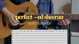 tutorial solo gitar perfect - ed sheeran (TAB)
