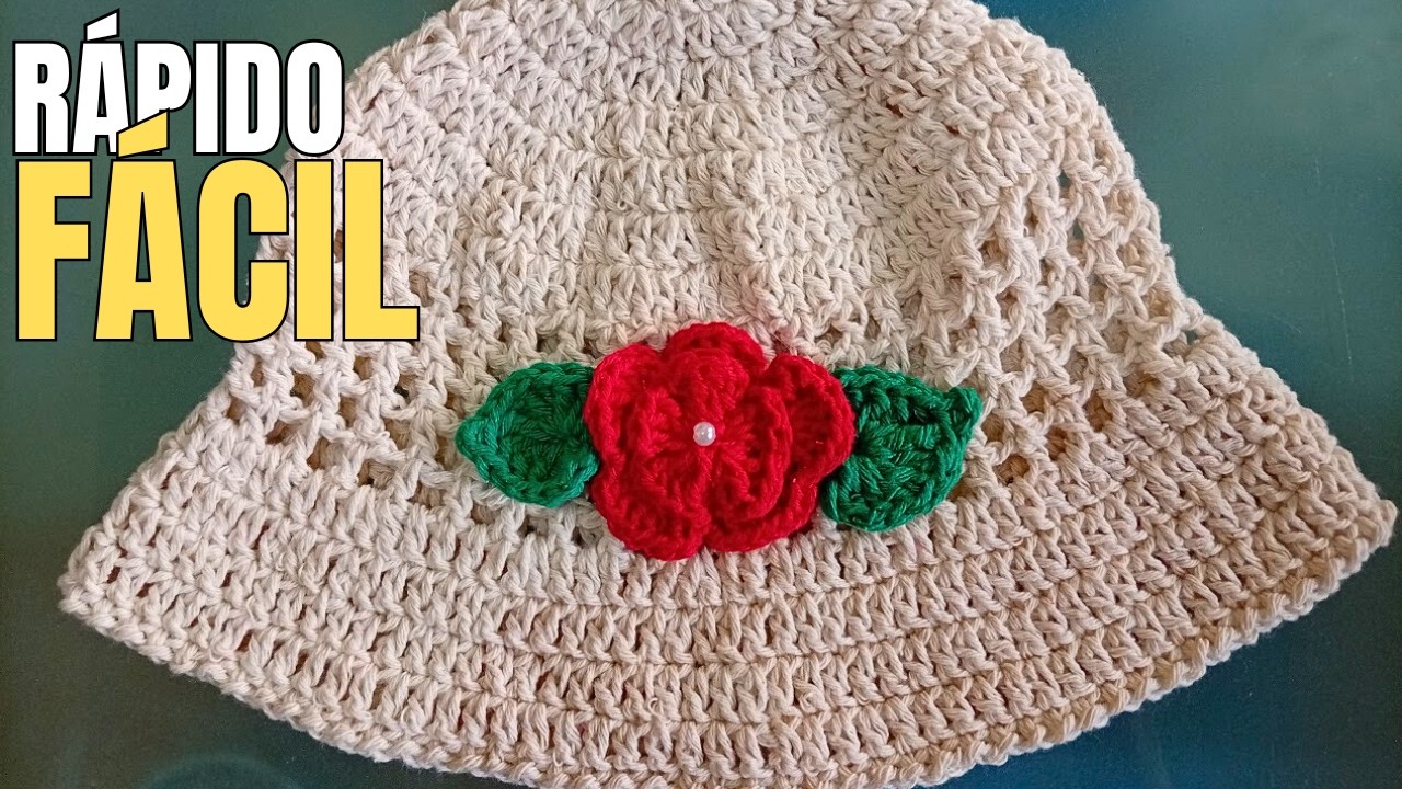 COMO FAZER UM CHAPÉU DE CROCHÊ RÁPIDO E FÁCIL