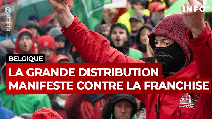 Le secteur du commerce manifeste pour l'harmonisation des commissions paritaires - RTBF Info