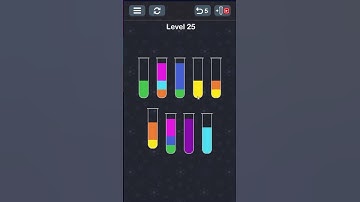 Water Sort Puzzle Game Level 25 #sortpuz #short