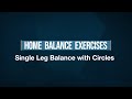 Single Leg Balance with Circles - Home Balance Exercises