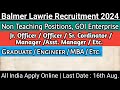 Balmer Lawrie Recruitment 2024 | Any Graduate | Non Teaching Staff Recruitment