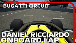 Athlete Statistics F1 2020 Bugatti Circuit | Daniel Ricciardo Onboard | Assetto Corsa