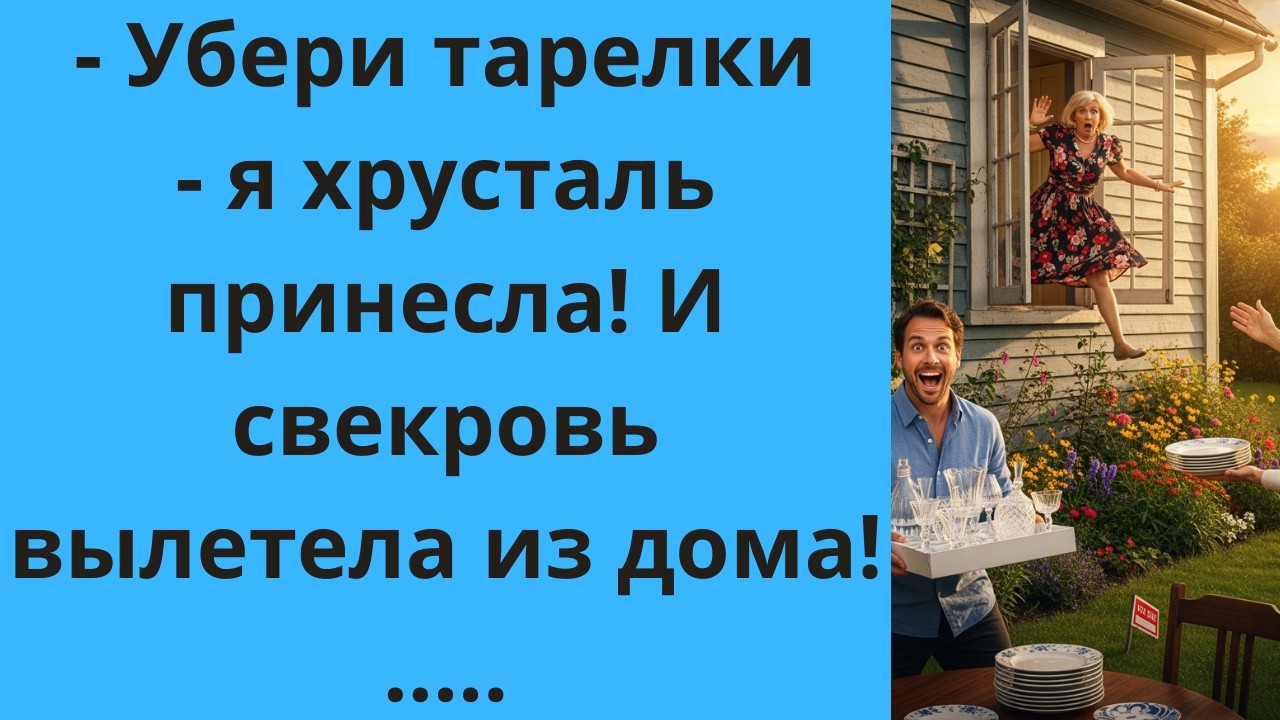 Убери тарелки - я хрусталь принесла! И свекровь вылетела из дома!