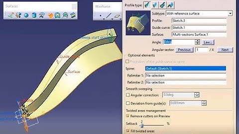 Creating surface with reference surface in Explicit Sweep 1 of 3