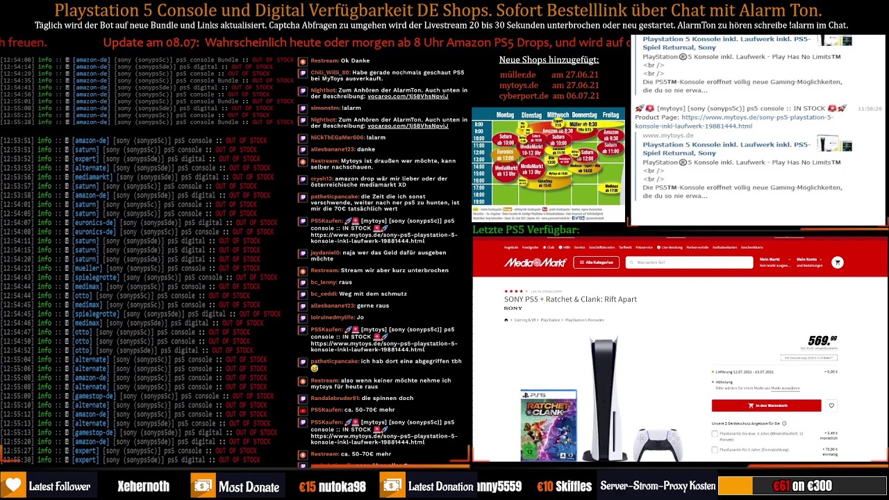 PS5 Checker - PS5 Verfügbarkeit Deutschland - German - PS5 Stock Checker - PS5 Stock - PS5 Bot -...