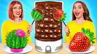 Chocolate Fountain Fondue Challenge | Funny Moments by Multi DO Food Challenge