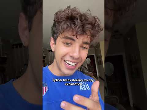 Lipliner twins stealing my bag (I think we still have beef)! @jackson.harveyy @brookssharveyy