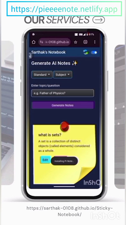 Pi Note Using HTML, CSS & JavaScript | Web Dev Project #short #sticky-note #shorts #ad-23