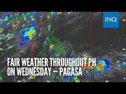 Fair weather throughout PH on Wednesday — Pagasa