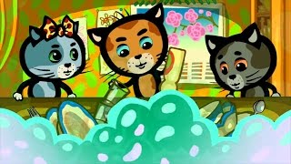 КОТЯТКИНЫ ИСТОРИИ - Чистая посуда | Мультфильм для маленьких | Три котенка