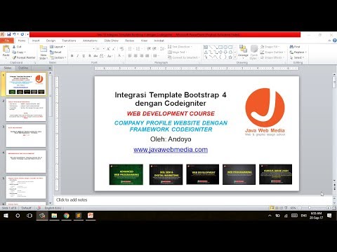 Cara Integrasi Codeigniter Dengan Template  