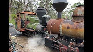 'Fairymead', 2 foot gauge Baldwin ex cane loco, built in 1889, reassembly and steaming.