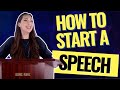 How to Start a Speech: The Best (and Worst) Speech Openers